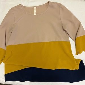 3 color scalloped dress